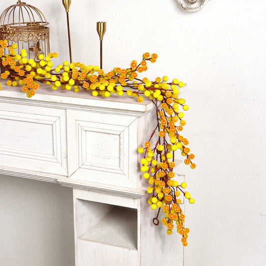 Red Fruit Christmas Rattan Decoration Winding Simulation Rattan Branches Year Berries,Outdoor Christmas Tree Decorations Gift Ornaments,Table Center Party Decorations