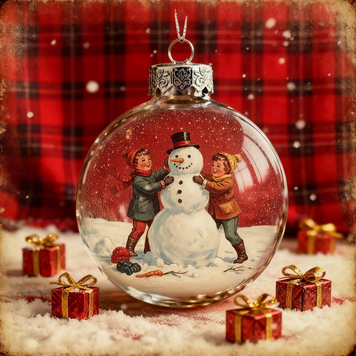 Retro Christmas Pendant, Christmas Decoration Pendant 2D, Christmas Tree Ornaments, Christmas Scenes, Holiday Gifts,Christmas Pendant Christmas Decoration Pendant 2D Christmas Decoration