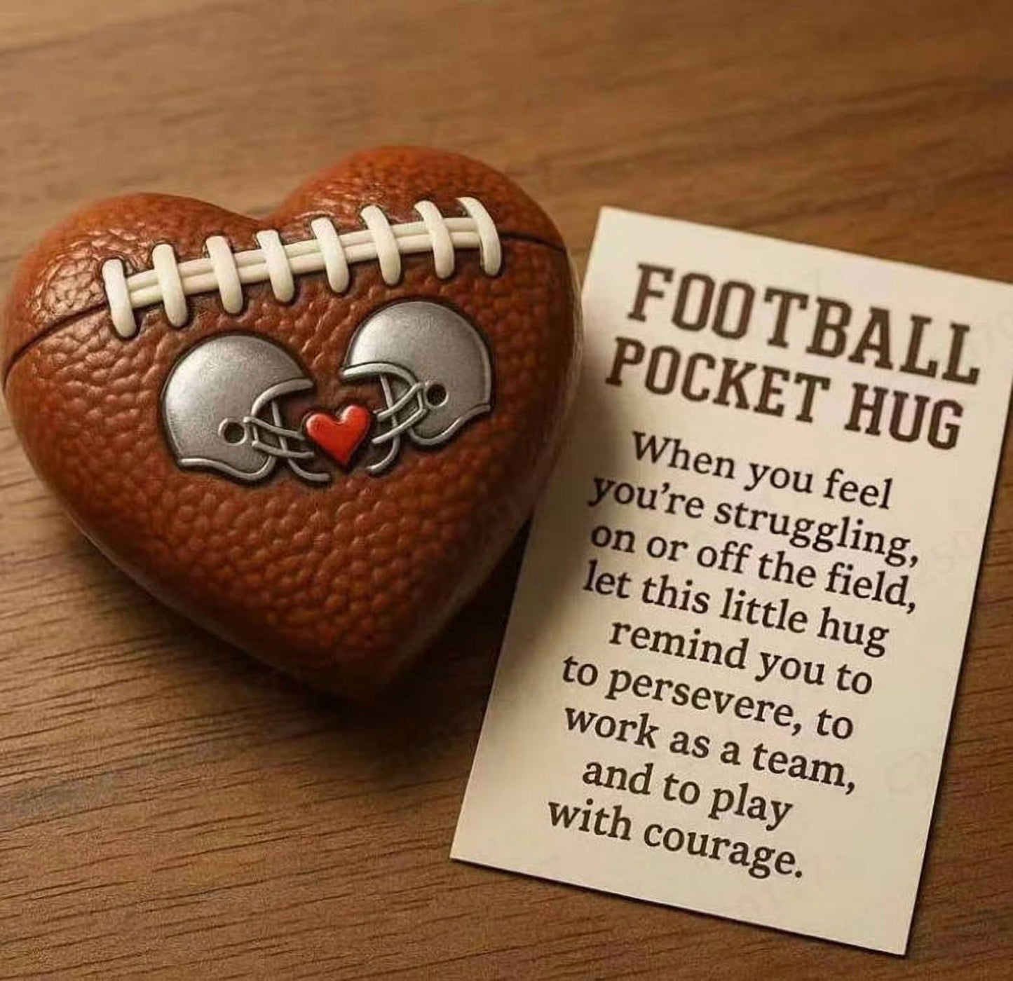Rugby Series Lovers Gift-Football Ornaments,Football Christmas Ornaments,Mini Golf Pocket Gift,Heart-Shaped Rugby Pocket Hug