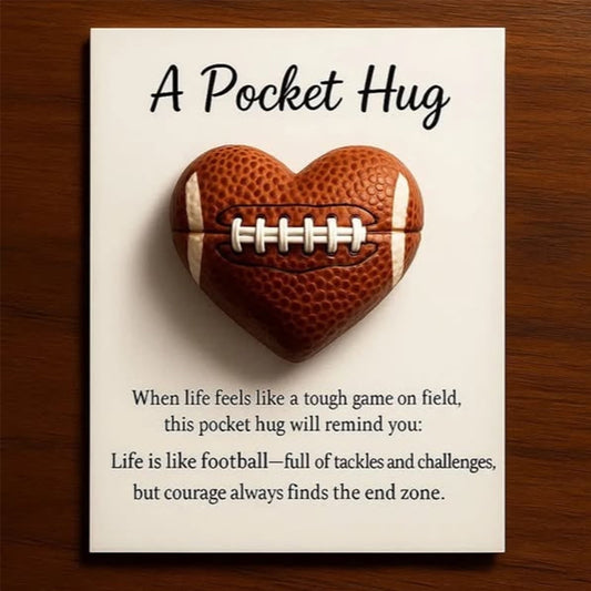 Rugby Series Lovers Gift-Football Ornaments,Football Christmas Ornaments,Sport-Themed Pocket Collection With Inspirational Cards