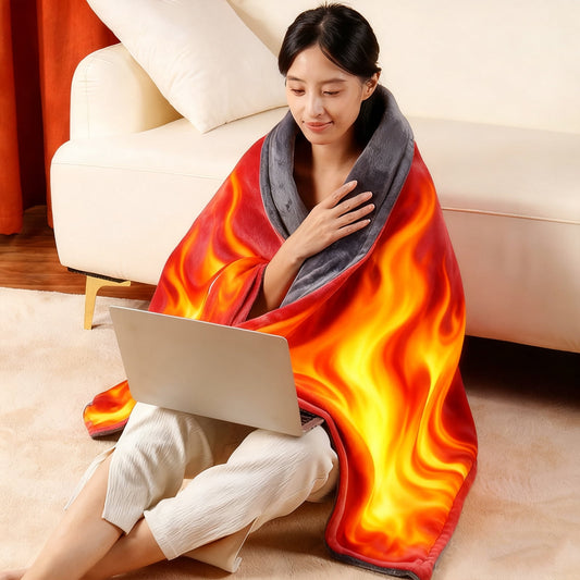 Single Electric Blanket,Heated Blanket,Electric Blanket Single,Blanket Rechargeable Heating Blanket Warm Body Cover Cold Protection Warm Cloak Plus Velvet Warm Heating Shawl,Soft Touch, Cover, Bed