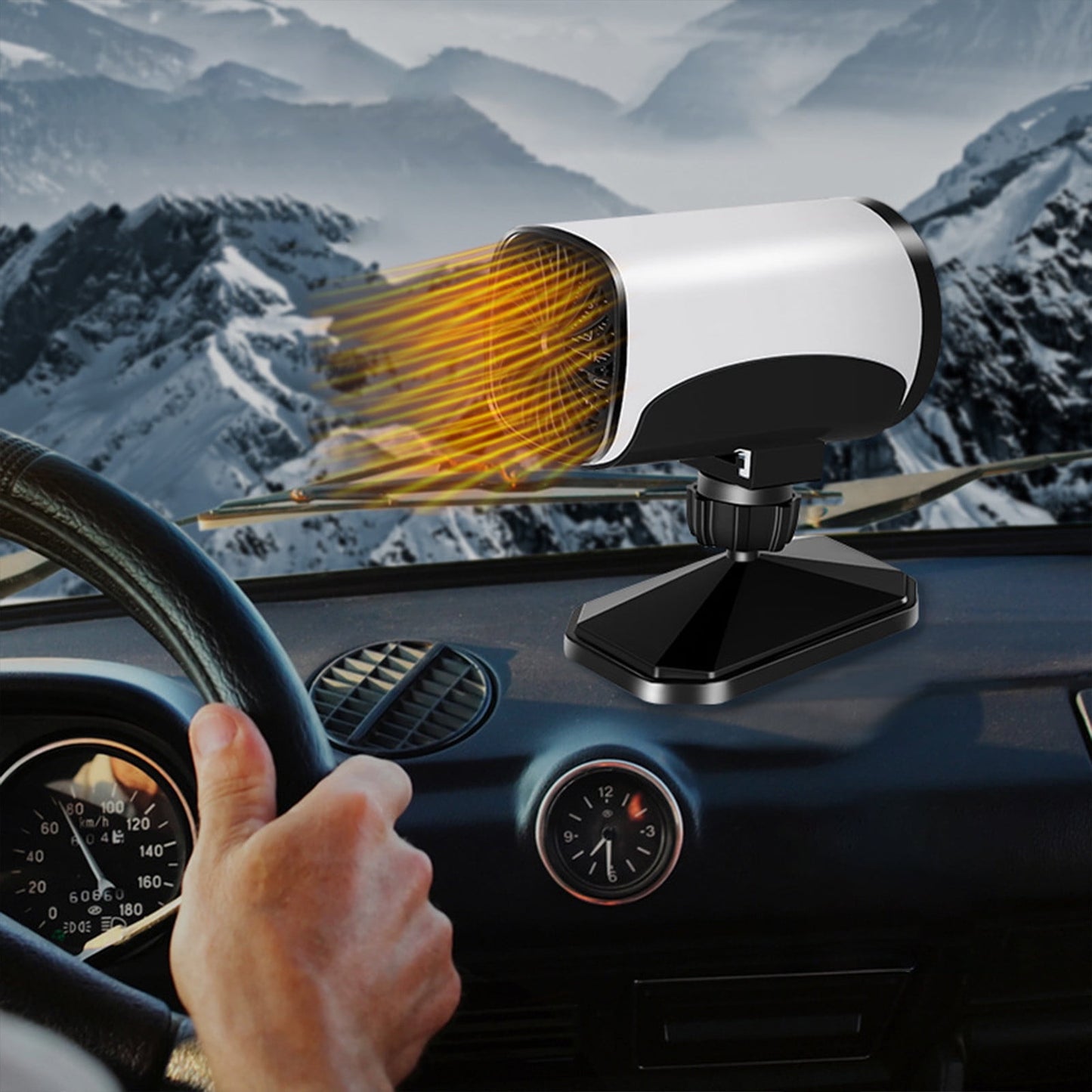 Space Heater For Car,Car Window Defroster,Defroster For Car,24V High-Power Car Heater & Defroster, 200W Portable Dual-Mode Fan With 2 Heat Settings, 360¡ã Adjustable For Fast Windshield Demisting