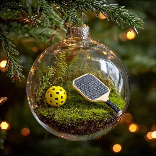 Stereoscopic Glass Keepsake Ornaments,Sports Holiday Ornament,Themed Micro Scenes 3D Crystal Sports Ornament Set With Winter,Clear Plastic Christmas Balls For Xmas Tree & Home D¨¦cor,Memorial Gifts