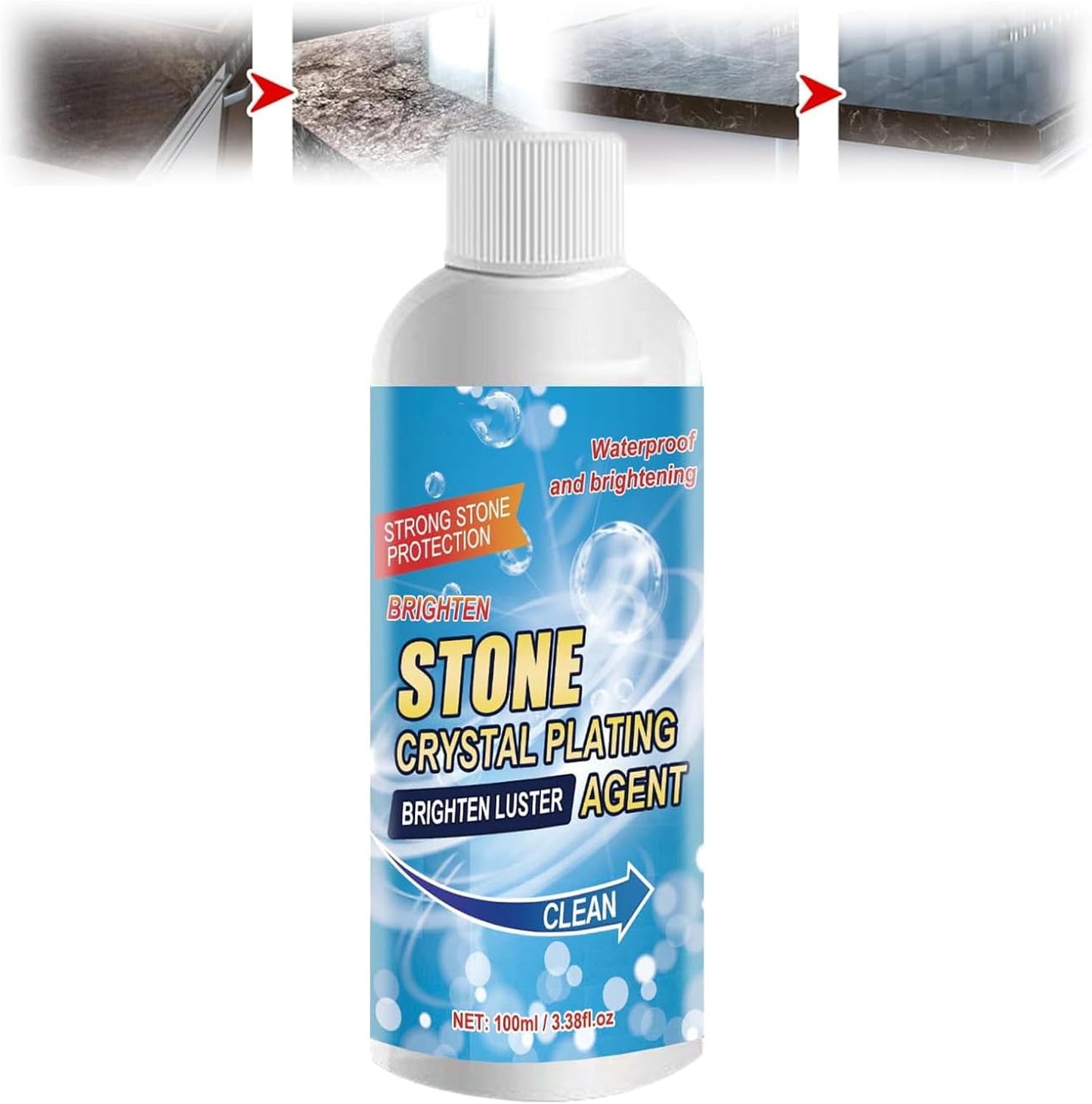 Stone Crystal Plating Agent, Marble Stone Polishing and Coating Agent, Stone Stain Remover, Stone Nano Crystal-Plating Agent for Kitchen, Patio, Backyard Marble Cleaner and Polish(1 PCS)