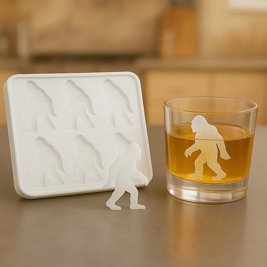 Monster Ice Cube Molds, 6 Cavity Silicone Ices Tray, Food-Grade Flexible Ices Maker, Sasquatch Ices Molds For Party Drinks & Diy Custom, Easy Release & Easy Fill