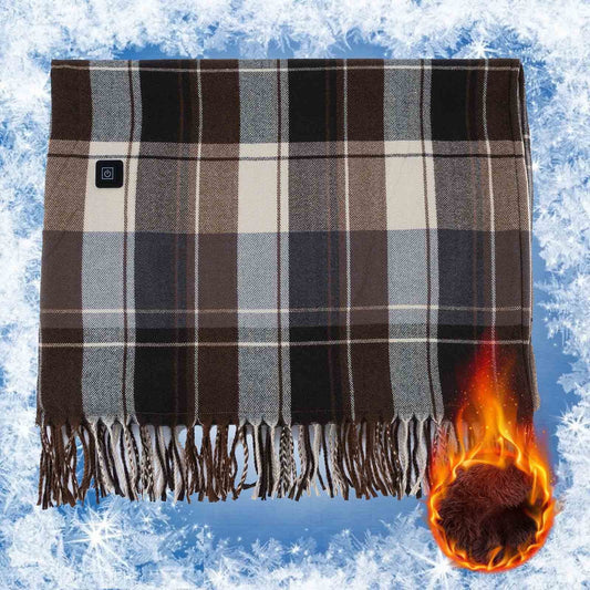 USB Heated Blanket Shawl, USB Heated Blanket Electric Throw, Portable Heated Blanket, Heating Zones Cordless Zip Heated Throw Blanket for Women, Outdoor