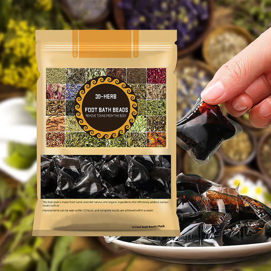 30-Herb Detox Foot Bath Beads,Professional Body Detox Foot Soak Beads, Herbal Detox Foot Soak Beads,Relaxing and Soothing Body Sore Tired,Total Body Relaxation,2PC