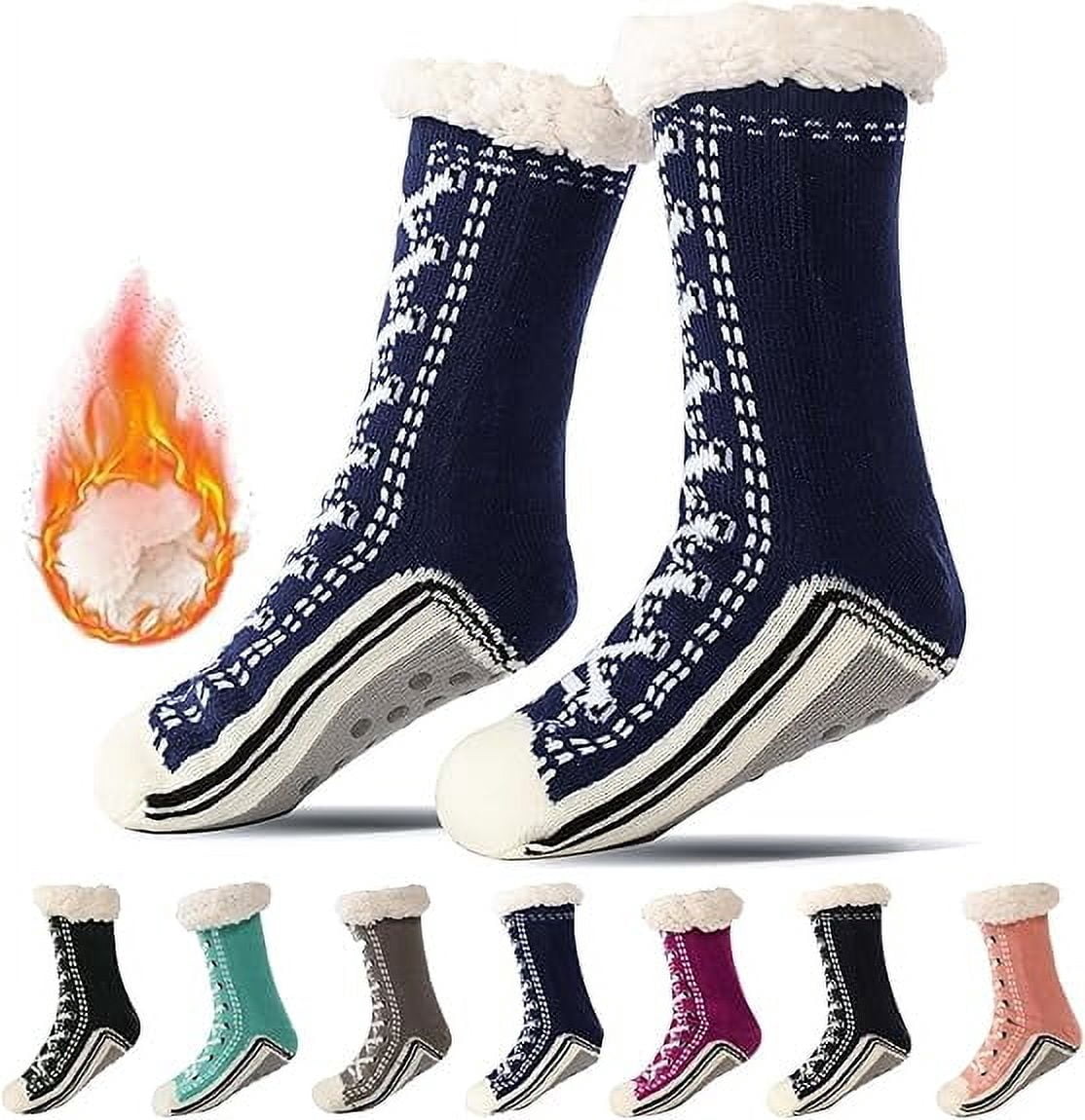 Ultra-Thick Slipper Home Socks,Socks For Women,Yoga Socks For Women Non Slip, Slipper Socks With Non Slip Slipper Socks Shimmery Christmas Socks Slipper Socks