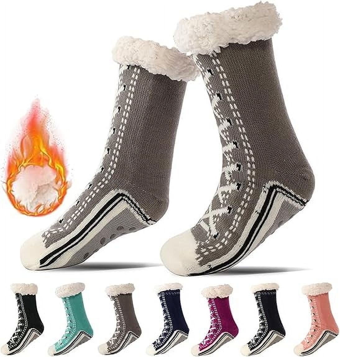 Ultra-Thick Slipper Home Socks,Socks For Women,Yoga Socks For Women Non Slip, Slipper Socks With Non Slip Slipper Socks Shimmery Christmas Socks Slipper Socks