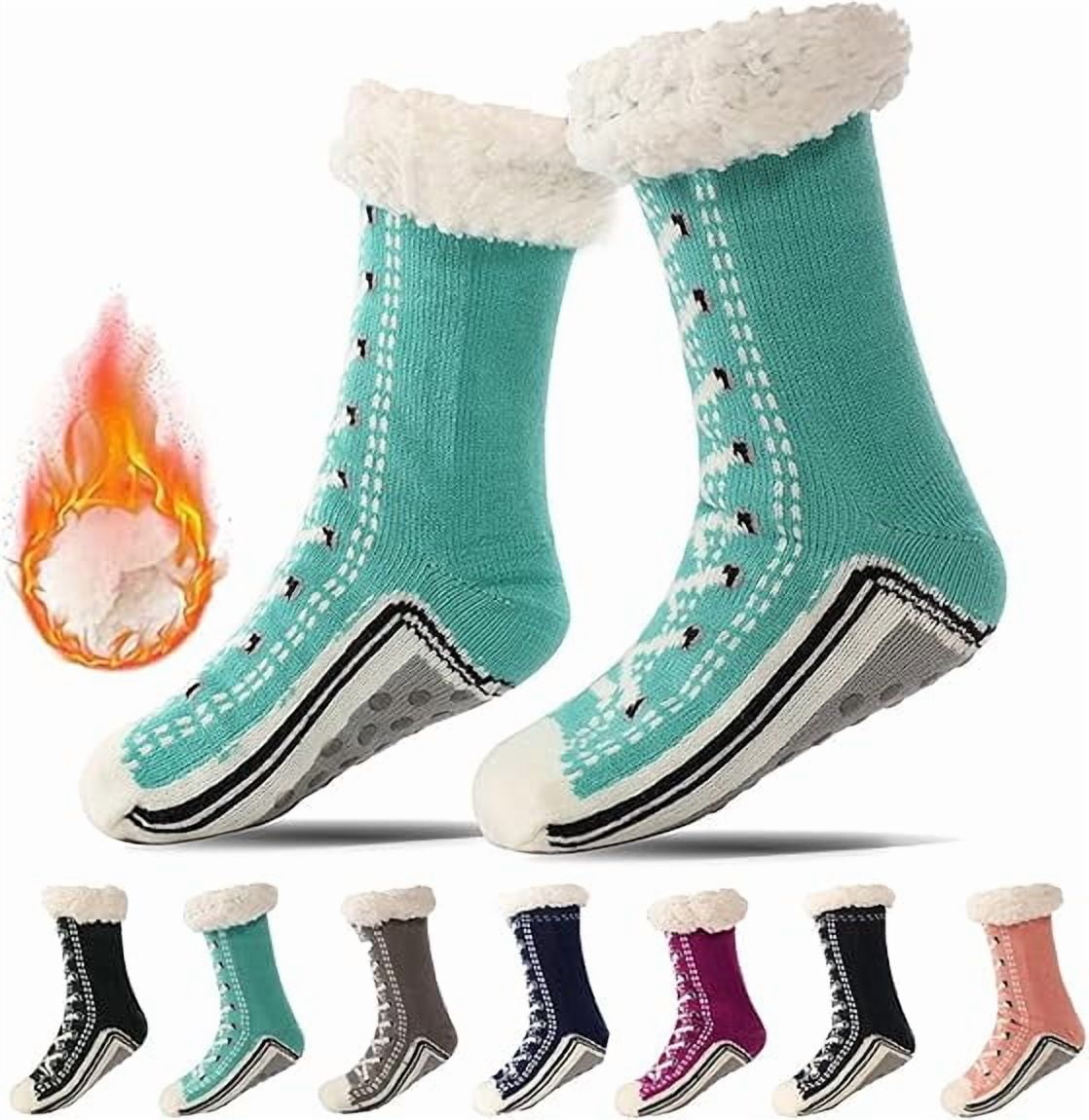 Ultra-Thick Slipper Home Socks,Socks For Women,Yoga Socks For Women Non Slip, Slipper Socks With Non Slip Slipper Socks Shimmery Christmas Socks Slipper Socks