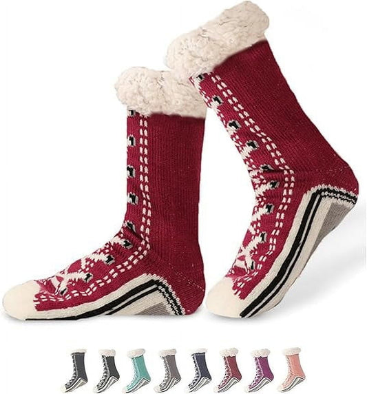Ultra-Thick Slipper Home Socks,Socks For Women,Yoga Socks For Women Non Slip, Slipper Socks With Non Slip Slipper Socks Shimmery Christmas Socks Slipper Socks