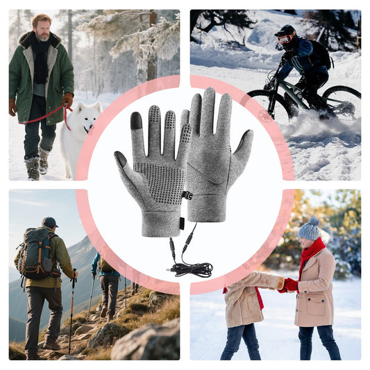 Usb Heated Gloves For Men And Women, Waterproof Touchscreen Winter Heating Gloves,Mittens Touchscreen Waterproof Usb Winter For Driving, Cycling, Skiing & Outdoor Activities