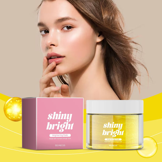 Shine Bright Pads,Shine Bright Turmeric Kojic Acid Pads,Turmeric Kojic Acid Cleansing Pads,Turmeric Kojic Acid Cleansing Pads,Shine Bright Face Pads For Dark Spots,Brightens And Evens Out Skin,165Pads