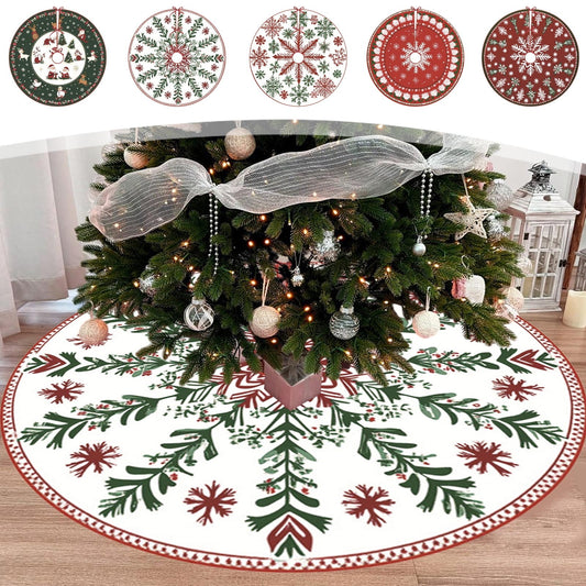 Washable Christmas Tree Skirt,Christmas Skirt,Christmas Tree Rug Decor Short Pile High-Definition Printed Christmas Tree Skirt Ornaments For Merry Christmas Holiday Party Decorations Indoor Outdoor