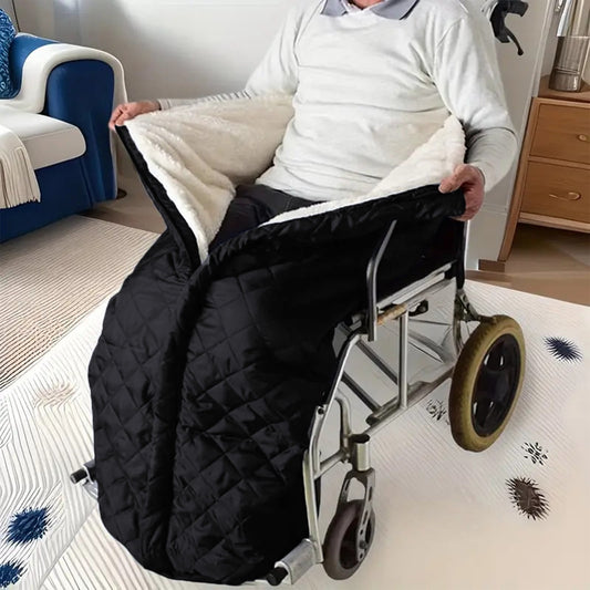 Wheelchair Blankets For Adults,Lap Blankets For Elderly,Wheelchair Cosy Fleece Blanket - Lightweight Fleece-Lined Wheelchair Cover Universal Wheelchair Accessory For Manual And Powered Wheelchairs