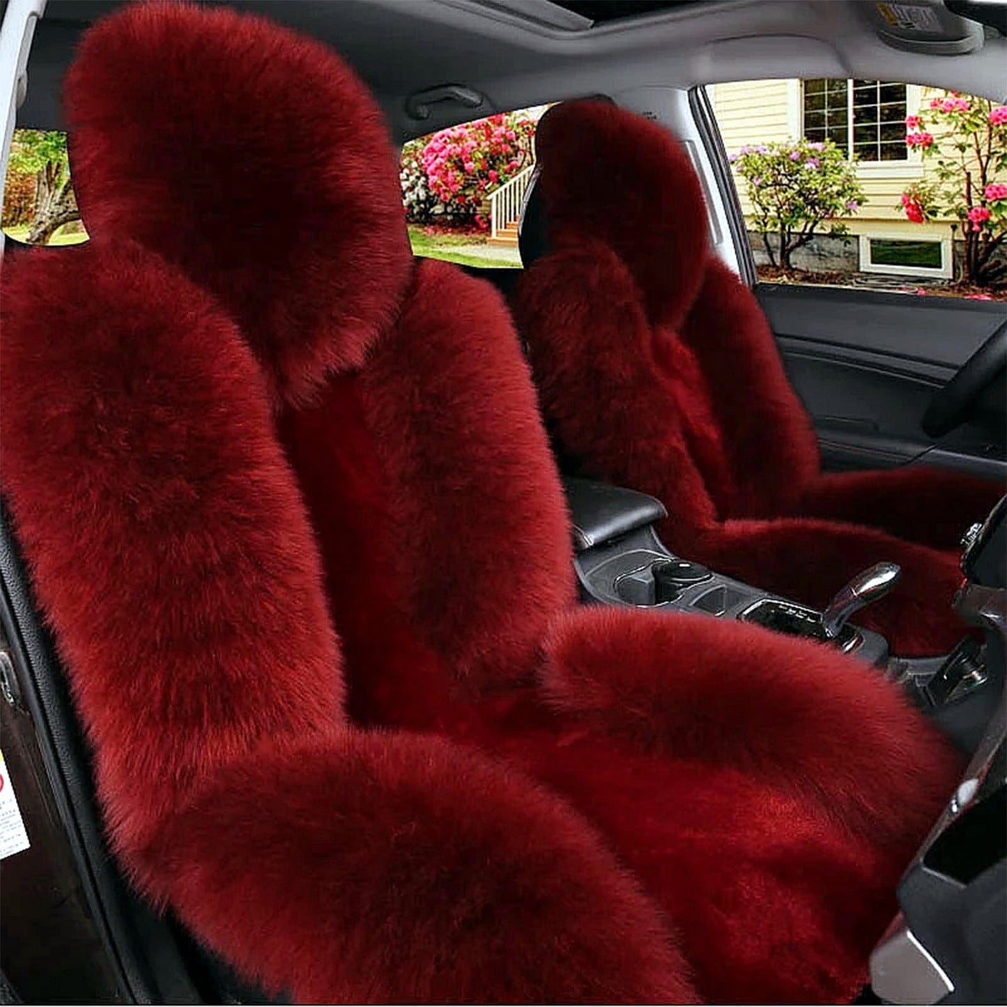 Winter Car Seat Cushion With Soft Furry Surface, Universal 47X24 In Warm Mat Cover With Non-Slip Base For Cold Weather Driving,Car Seat Cushion In Winter Wool Car Seat Cushion Seat Cover Furry Mat
