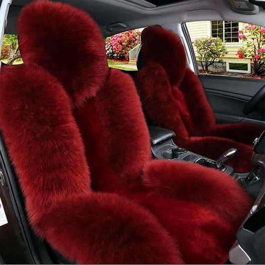 Winter Car Seat Cushion With Soft Furry Surface, Universal 47X24 In Warm Mat Cover With Non-Slip Base For Cold Weather Driving,Car Seat Cushion In Winter Wool Car Seat Cushion Seat Cover Furry Mat