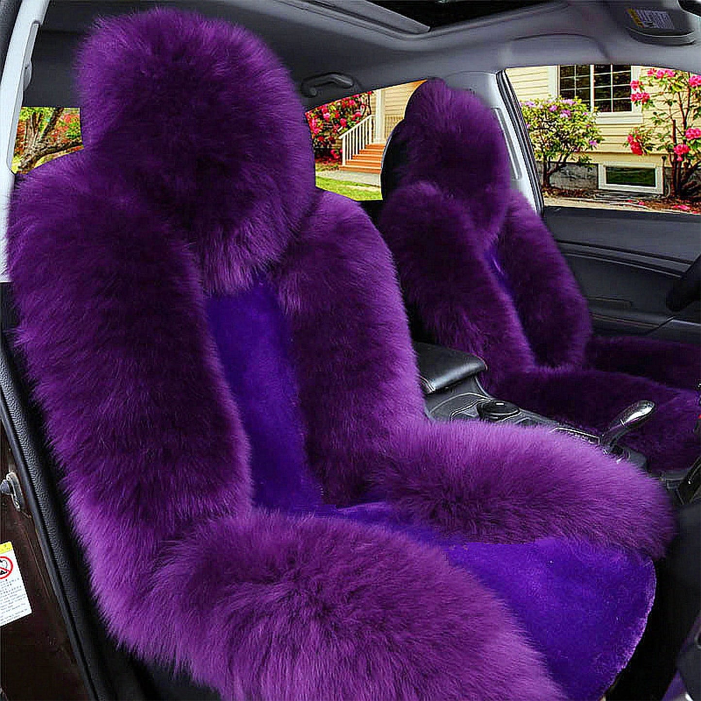 Winter Car Seat Cushion With Soft Furry Surface, Universal 47X24 In Warm Mat Cover With Non-Slip Base For Cold Weather Driving,Car Seat Cushion In Winter Wool Car Seat Cushion Seat Cover Furry Mat