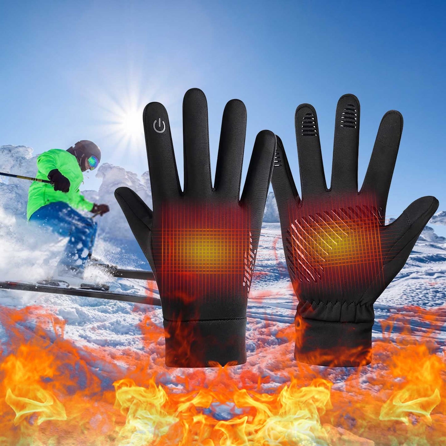 Winter Gloves,Windproof Gloves,Winter Warm Gloves,Touchscreen Cold Weather Driving Gloves Cycling Gloves Windproof Anti-Slip Sports Gloves For Cycling Running Skiing Hiking Climbing,Men £¦ Women