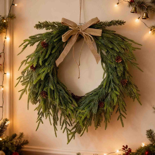 Xmas Garland,Christmas Garland For Door Frame,Holly Garland,Winter Wreaths For Front Door Large Christmas Wreath Artificial Green Wreath For Front Door Window Wall Christmas Decor Indoor Outdoor Home
