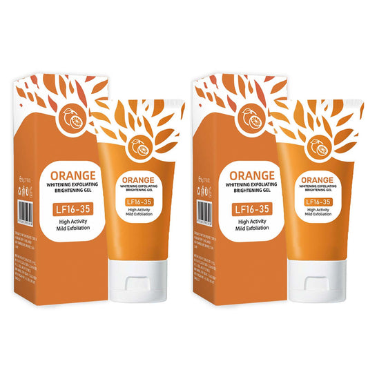 Banzch Orange Exfoliating Gel, Moisturizing Smoothing Brightening Peeling Gel for Face and Body Care, Deep Cleansing Clear Skin Exfoliator with Natural Orange Extracts 50g