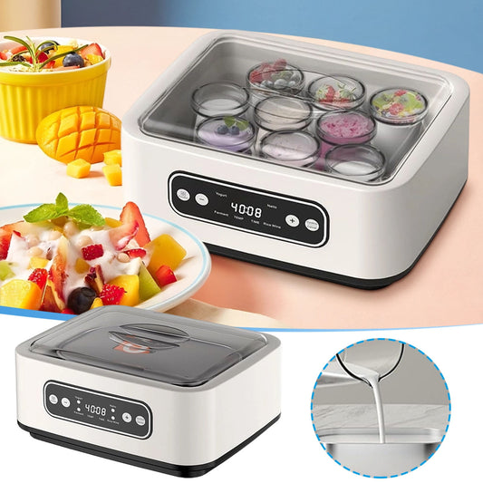 Yogurt Maker Machine 8-12 Hour, Probiotic Yogurt Maker with Temperature Control, Yogurt Machine with LCD Display, Multi-Function Yogurt Machine for Home Use Yogurt Maker Machine