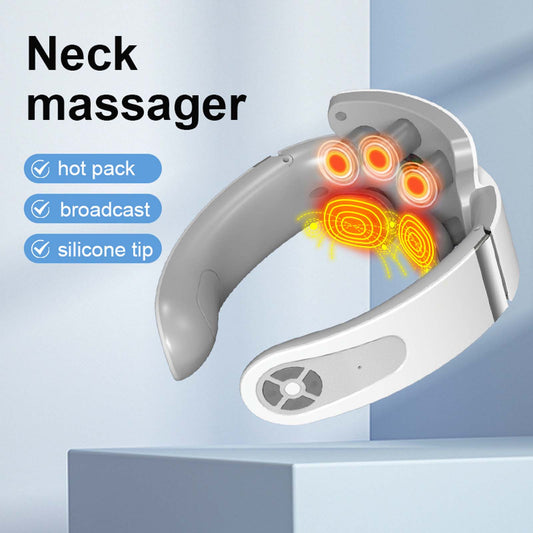 Banzch Intelligent Charging Vibration Massage Cervical Spine Instrument Micro Current Heating Neck Protector Neck Shoulder,Mothers Day Gifts