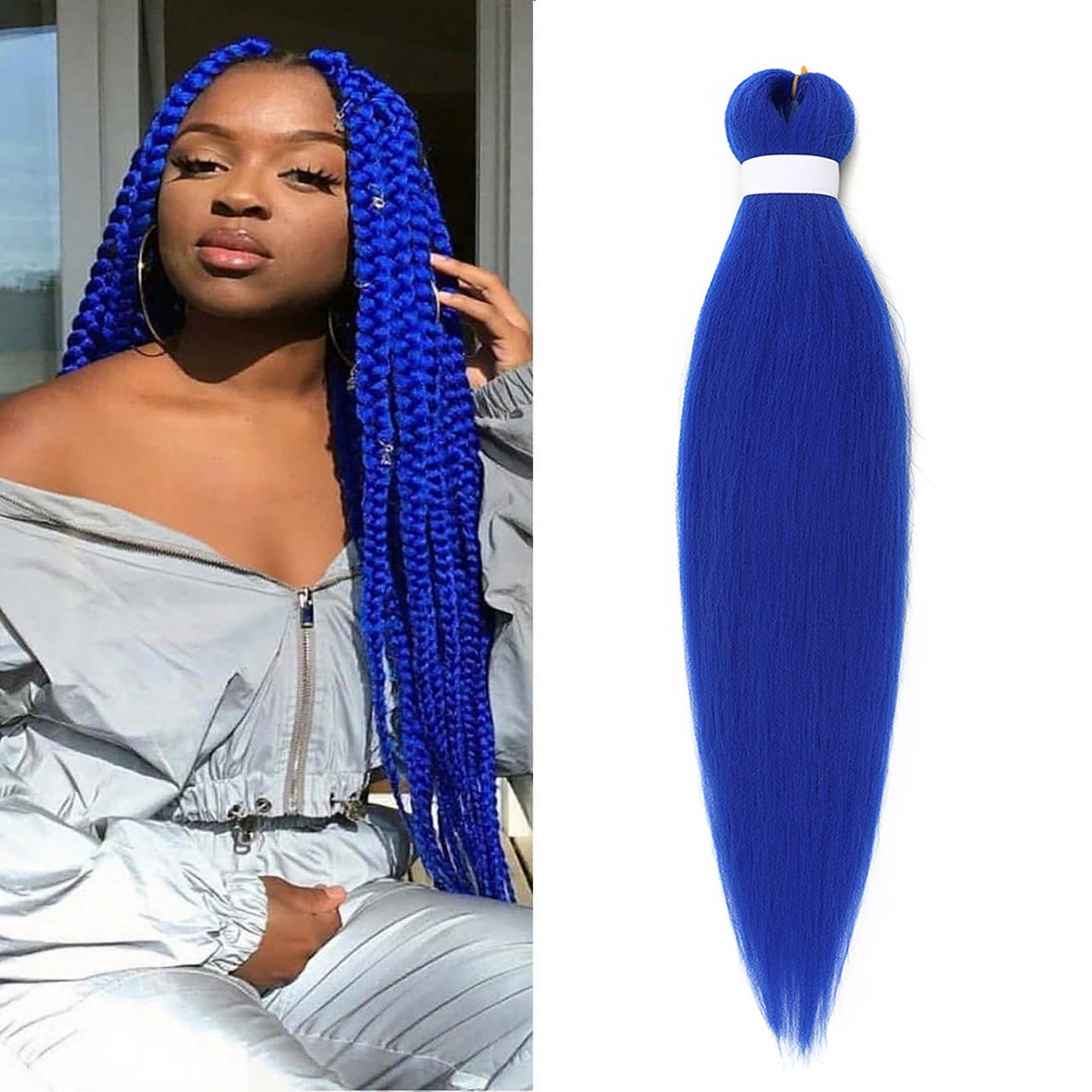 Purple Braiding Hair Extensions,Pre Stretched Synthetic Purple Braiding Braiding Hair Extensions For Braids, Purple Hair Extensions For Stage Party Halloween Costume,1pack,26inch