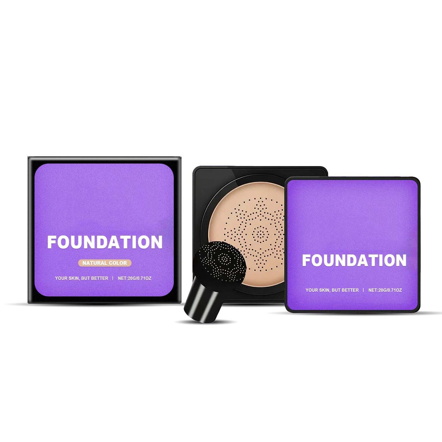 Banzch Cream Skin Instantly, Cushion Foundation Lightweight BB Cream, Korean Air Cushion Concealer with Natural Finish, Long-Lasting Breathable Formula for Even Skin Tone 20ml