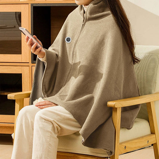 Portable Heated Shawl, Freelady Heated Shawl, Heated Blanket USB Throw Blanket, Cordless Heated Blanket Portable Wearable USB Rechargeable Heated Blanket, Heated Shawl Wraps for Women , Washable